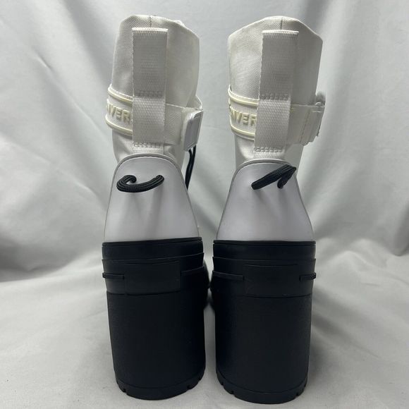 Converse All Star Chuck Taylor GR82 Platform Heel Boot Size 10 Womens White Shoe - Picture 8 of 14